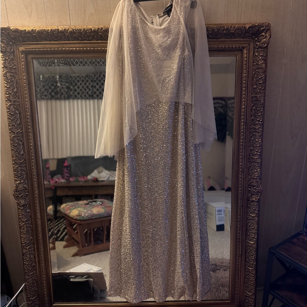 Sequin Cape Dress